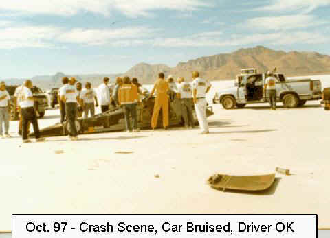 1997 Auto Racing Airplane Crash on Crash Scene World Finals 1997 Jeff Driving After Spinning At